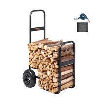 VEVOR Firewood Log Cart, 250 lbs Load Capacity, Outdoor and Indoor Wood ... - $55.90