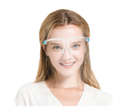 6 PCS Safety Face Shield with Glasses, Wearing  Face Visor Glasses Trans... - £7.46 GBP