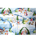 Fabric Red Rooster &quot;O&#39; Snowy Night&quot; Quilter&#39;s 21&quot;x20&quot; Panel Nativity Sno... - $9.85 CAD