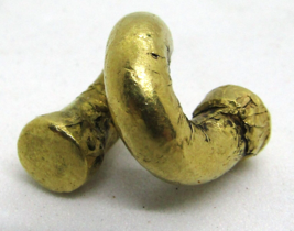 Pre-Columbian Taironal Gold Over Bronze Nose Ring ca 800-1500AD Colombia - $1,286.01