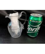 Boston Sandwich Clear Glass 6 In Pitcher MMA Reproduction Blown Three Mold - $959.51 MXN