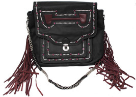 Women&#39;s Western Rodeo Cowgirl Leather Shoulder Handbag Purple Rhinestone... - $39.99