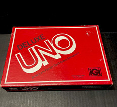 Uno Deluxe Edition 1978 Card Game Complete Box Instructions Score Pad - £11.79 GBP