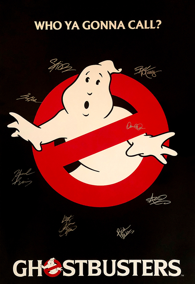 Signed Ghostbusters movie poster  - $165.00