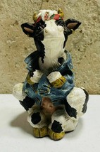 1994 Highway Holsteins Denim Biker Cow I Love Bulls Figurine Parastone E... - £22.83 GBP