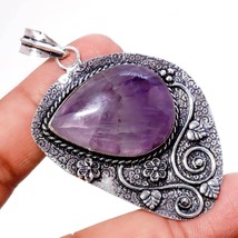 African Amethyst Gemstone Handmade Fashion Ethnic Pendant Jewelry 2.50&quot; SA 13 - £3.85 GBP