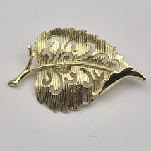 Leaf Gold Tone Brooch Pin Vintage By Gerry’s - $11.95