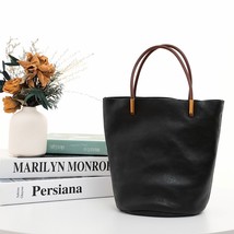 JOGUJOS Fashion Leather Bucket Composite Bags Women Cowhide First Layer  Handbag - £76.85 GBP