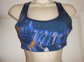 Women&#39;s size M/L Reebok activewear Sports Bra Mesh back Blues  - £5.23 GBP