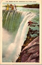 Canada Ontario Behind the Mist Horseshoe Falls Niagara Falls 1951 VTG Postcard - £5.89 GBP