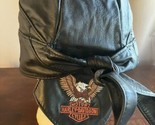 Harley Davidson Motorcycles Embroidered Leather Doo Rag Skull Cap Bandan... - £27.28 GBP