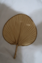 Rustic Fan Natural Bamboo Papyrus Palm Leaf Hand Fan Summer Chinese Styl... - £4.66 GBP