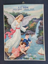 Vintage Advertising Calendar Top Manheim Elizabeth Pa E. E. Shenk Guardian Angel - £38.12 GBP