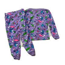 Purple Dinosaurs Infants Girls 2 Pc Pajama Set Sz 24 Months Kidgets Shirt Pants - $9.88