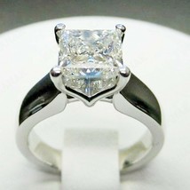 2.2CT Taglio Princess Moissanite Fidanzamento Solitario Ring Placcato Oro Bianco - $222.03