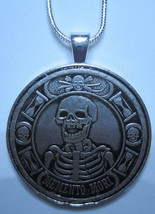 Memento Mori The Last Laugh  24+ Inch Sterling Silver Necklace, Coin Pen... - $24.00