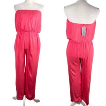 Exist Jumpsuit Coral Strapless Lightweight Pockets Large Y2K New - $40.63 CAD