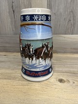 1995 Anheuser Busch  AB  Budweiser Bud Holiday Christmas Beer Stein Clyd... - £5.94 GBP