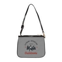 Personalized Small Shoulder Bag for Adventure Enthusiasts - Black PU Lea... - £25.11 GBP