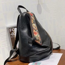 Nese style embroidery bag high quality pu leather women backpack vintage large capacity thumb200