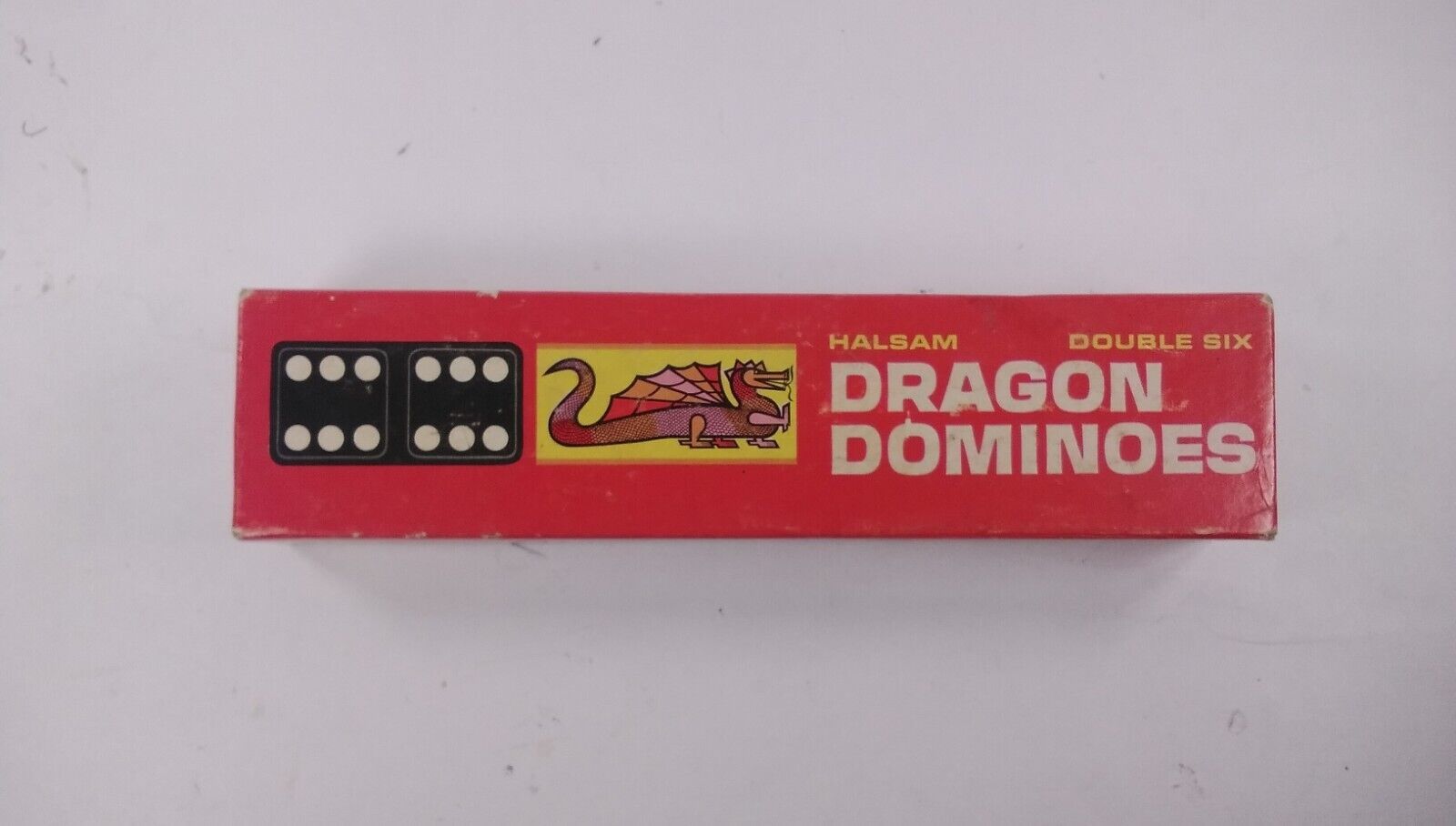 Vintage Halsam Double Six Dragon Wooden Dominoes 28 Pieces No. 622 Playskool - $6.90