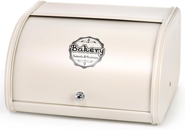 SOUJOY Metal Bread Box, Vintage Bread Container for Kitchen Countertop, Roll Top - $35.83