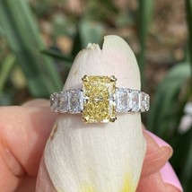 Igi 3.71Ctw Vivid Gelb Strahlender Schnitt Kunstdiamanten Grown Diamant ... - $105,092.90 MXN