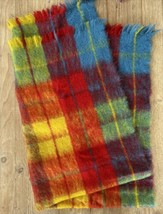 GLEN CREE Blanket Scottish Mohair Fringed Throw Approximately 48&quot; X 74” VIBRANT! - $200.00