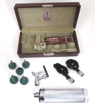 Welch Allyn Diagnostic Otoscope Ophthalmoscope VTG  Case with Attachments - £70.56 GBP