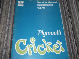 1972 Plymouth Cricket Service Atelier Réparation Manuel Supplément Usine... - $24.23