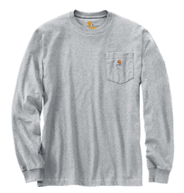 Carhartt K126HTG Men&#39;s Long-Sleeve Workwear Pocket T-Shirt, Heather Gray... - $46.94
