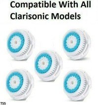 5-PK DEEP PORE Facial Brush Head Replacements Mia 123 Aria Fits All Clarisonic - £14.37 GBP