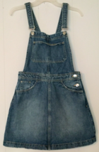 Divided overall skirt size 5 blue denim 100% cotton (tag- 8 waist is 29 ... - $12.84