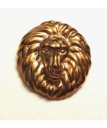 Vintage Gold Plated Figural Brooch 2.75&quot; long Lapel Pin Baboon or Lion F... - £15.81 GBP