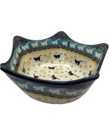 Polish Pottery  Ceramika Artstyczna Boleslaviec Star  Bowl 7&quot; Cats - $33.24