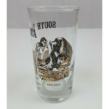 Vintage South Dakota Mt. Rushmore, Badlands, Buffalo Drinking Glass 5.5&quot; Tall - $9.69