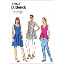 Butterick Sewing Pattern 6025 Top Tunic Dress Misses Size 8-16 - £7.14 GBP