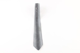 Vintage 60s 70s Christian Dior Distressed Silk Grape Leaves Skinny Neck Tie USA - £19.74 GBP