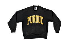 Vintage 90s Riddell Pro Cotton Purdue University Crewneck Sweatshirt Size L - £29.72 GBP