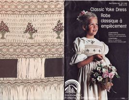 1980 Smocked Flower Girl Classic Yoke Dress Rainbow Hill Sew Pattern 4-6 - $13.99