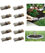 12 in. Concrete Rock Edging 10-Pack Lawn Garden Landscape Edge Border Tr... - €55,34 EUR