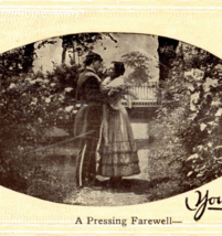 A Pressing Farewell Postcard Antique You Know Couple - £9.39 GBP