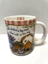Amcal The Language of Flowers Coffee Tea Cup Mug Joy Marie 14 ounce - £13.04 GBP