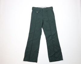 Vintage 70s Levis Mens 30x29 Wool Blend Knit Flared Bell Bottoms Pants Green USA - £109.02 GBP