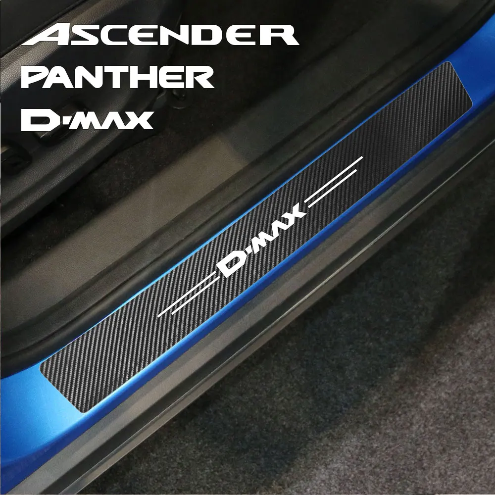 R door sill carbon leather fiber protective stickers for isuzu panther ascender d max s thumb200