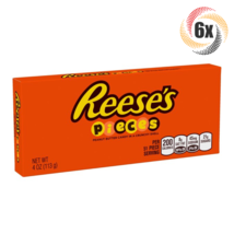 6x Packs Reese&#39;s Pieces Peanut Butter Theater Box Candy 4oz Fast Free Shipping! - $27.60