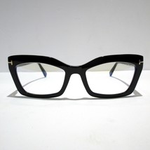 Tom Ford TF5766-B 001 Eyeglasses Women&#39;s Chunky Square Cat Eye Shiny Bla... - $257.43 CAD