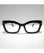 Tom Ford TF5766-B 001 Eyeglasses Women&#39;s Chunky Square Cat Eye Shiny Bla... - $255.09 CAD