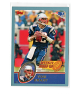 2003 Topps Football Tom Brady Weekly Wrap Up #293 New England Patriots H... - $90.11 MXN
