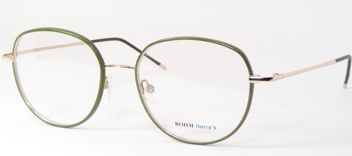 Röhm Harry&#39;s 1700 880 Gold/Grün Einzigartig Brille Rohm 50-17-137mm - $85.91